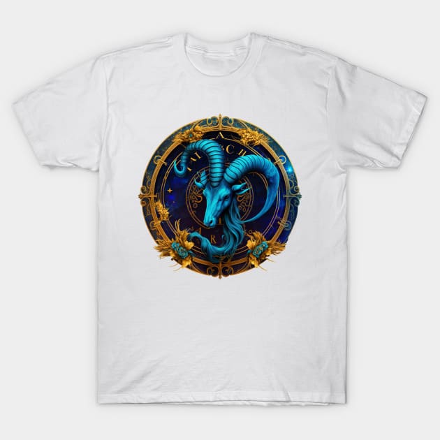 Capricorn The Goat Zodiac Star Sign T-Shirt by Sarahmw